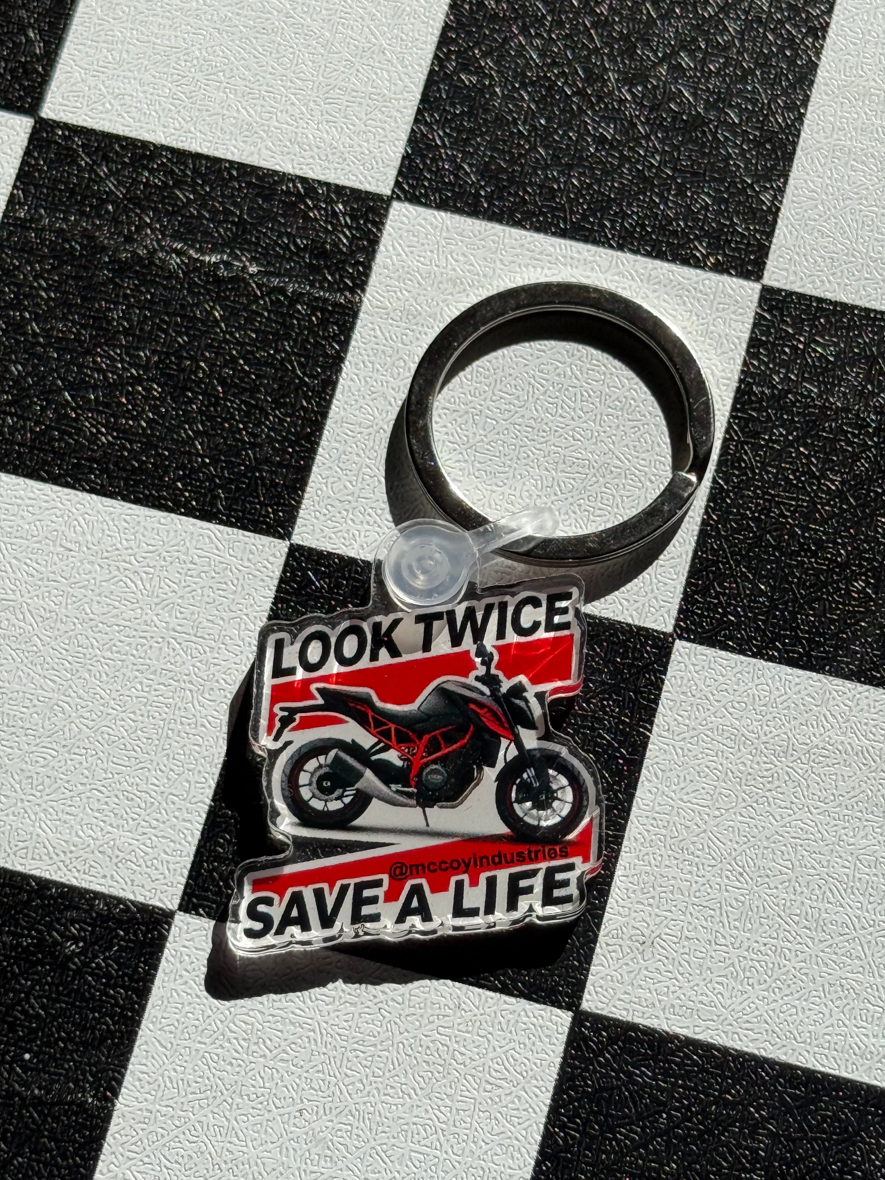 Keychain- Look Twice, Save a Life