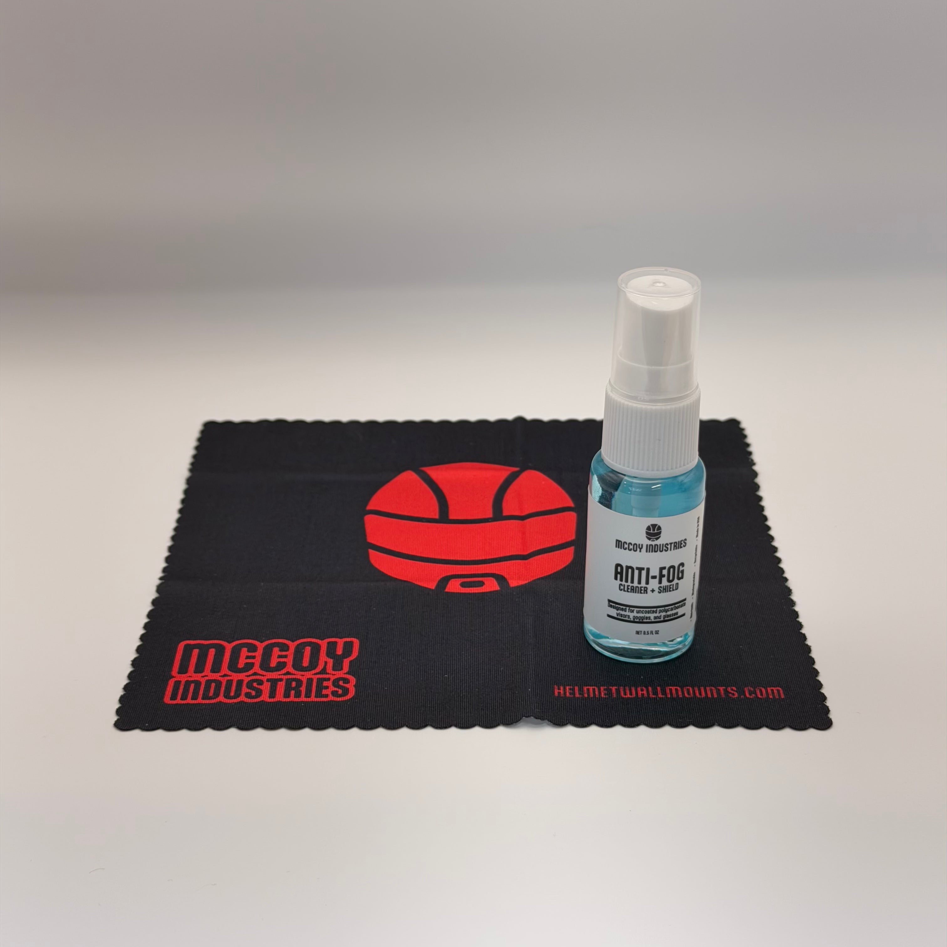 Anti-Fog Cleaner + Shield for Helmet Visors- Cleans & Fights Fog (Microfiber Included)