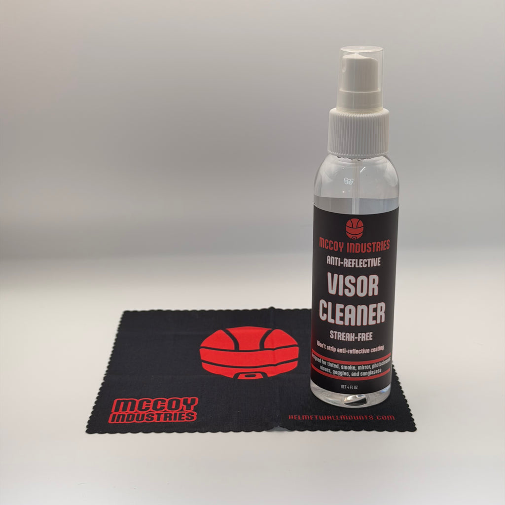 Visor Cleaner- Streak-Free, Safe on Tinted & Coated Visors (Microfiber Included)